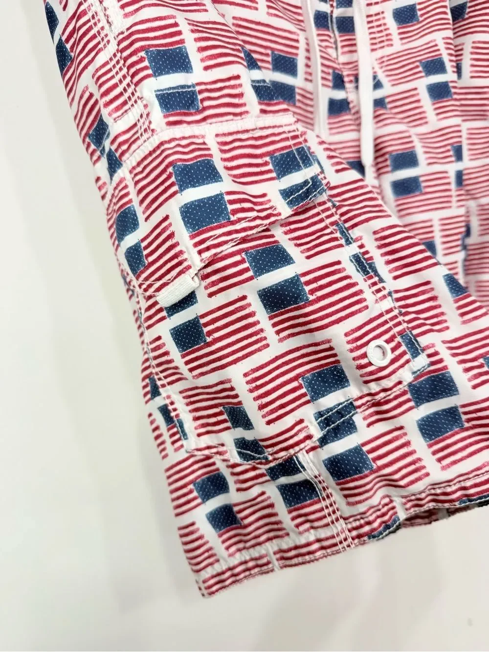 Old Navy Red White Blue Starry Mesh Lined Patriotic Americana Swim Board Shorts